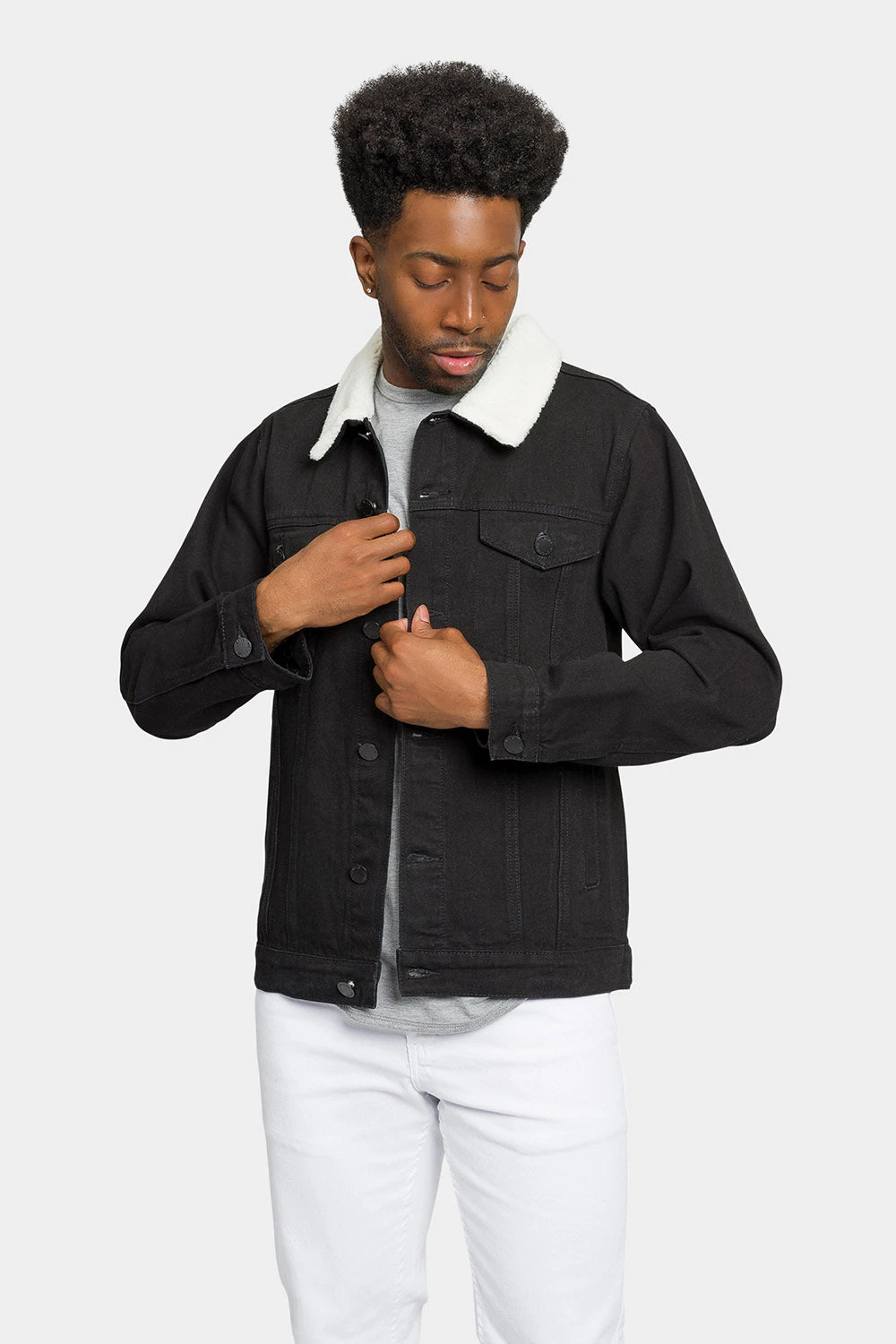 Distressed Sherpa Denim Jacket 3 Distressed Sherpa Denim Jacket