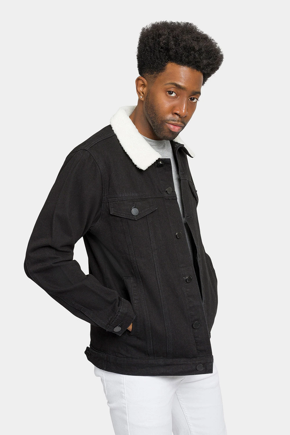 Distressed Sherpa Denim Jacket 6 Distressed Sherpa Denim Jacket - Image 4