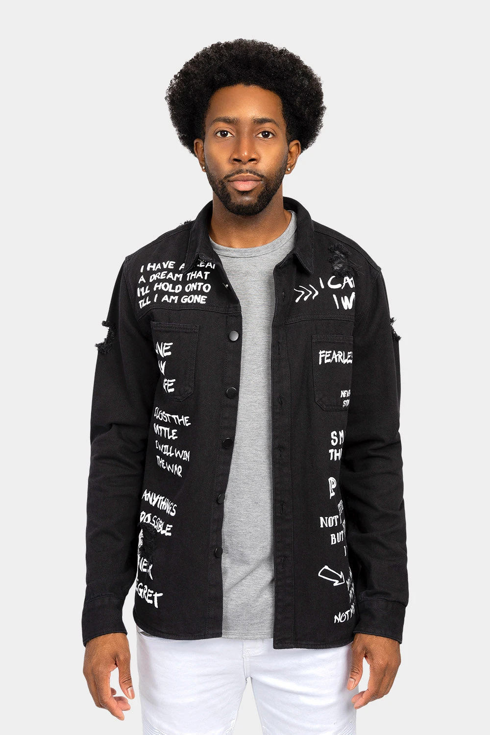 Who I Am Button Down Denim Shirt Jacket 3 Who I Am Button Down Denim Shirt Jacket