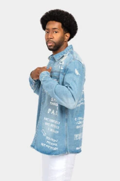 Who I Am Button Down Denim Shirt Jacket 18 Who I Am Button Down Denim Shirt Jacket -Victorious DK195 LTI 2