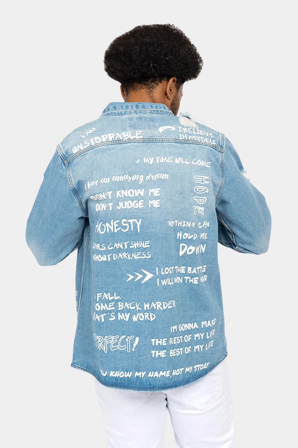 Who I Am Button Down Denim Shirt Jacket 10 Who I Am Button Down Denim Shirt Jacket - Image 8