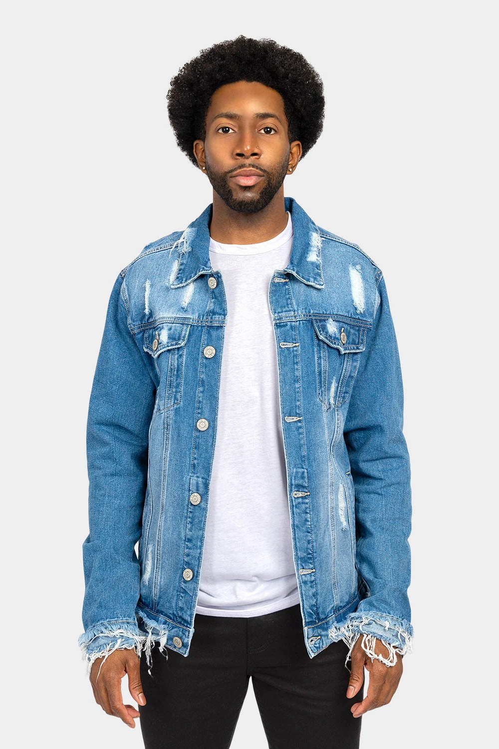 Distressed Just Ride Denim Jacket 2 Distressed Just Ride Denim Jacket