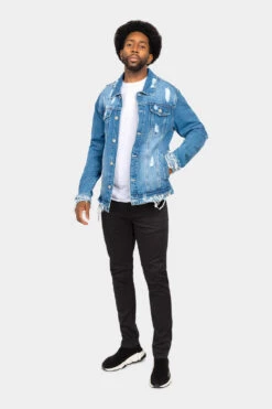 Distressed Just Ride Denim Jacket 10 Distressed Just Ride Denim Jacket -Victorious DK209 IND 5