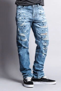 Distressed Wash Slim Jeans -Victorious DL1001 6