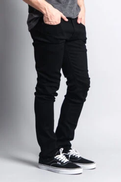Premium Denim Skinny Fit Jeans (Black) 9 Premium Denim Skinny Fit Jeans (Black) -Victorious DL1004 BLK 3