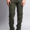 Basket Weave Biker Twill Jeans -Victorious DL1043 OLV 1