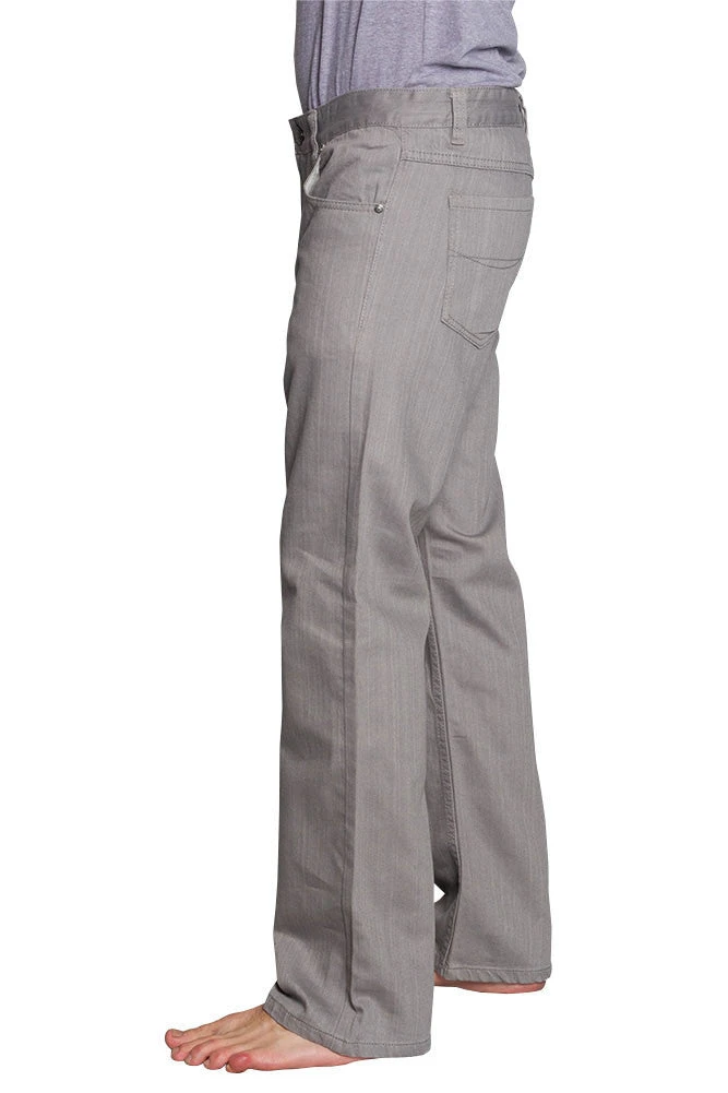 Men's Straight Fit Colored Denim Jeans (Grey) 4 Men's Straight Fit Colored Denim Jeans (Grey) - Image 2