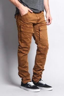Men's Front Cargo Pants -Victorious DL1076 DKW 4