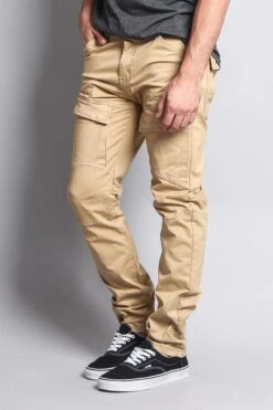 Men's Front Cargo Pants -Victorious DL1076 KHK 2