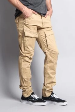 Men's Front Cargo Pants -Victorious DL1076 KHK 4