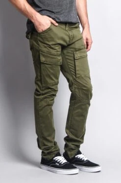 Men's Front Cargo Pants -Victorious DL1076 OLV 4