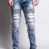 Men's Distressed Biker Jeans