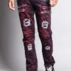 Men's Distressed Zipper Jeans 2 Men's Distressed Zipper Jeans -Victorious DL1162 BRG 1
