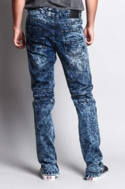 Men's Distressed Zipper Jeans -Victorious DL1162 IND 3