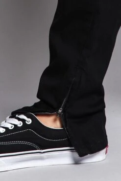 Men's G Stripe Zippered Track Style Pants -Victorious DL1163 BLK 6