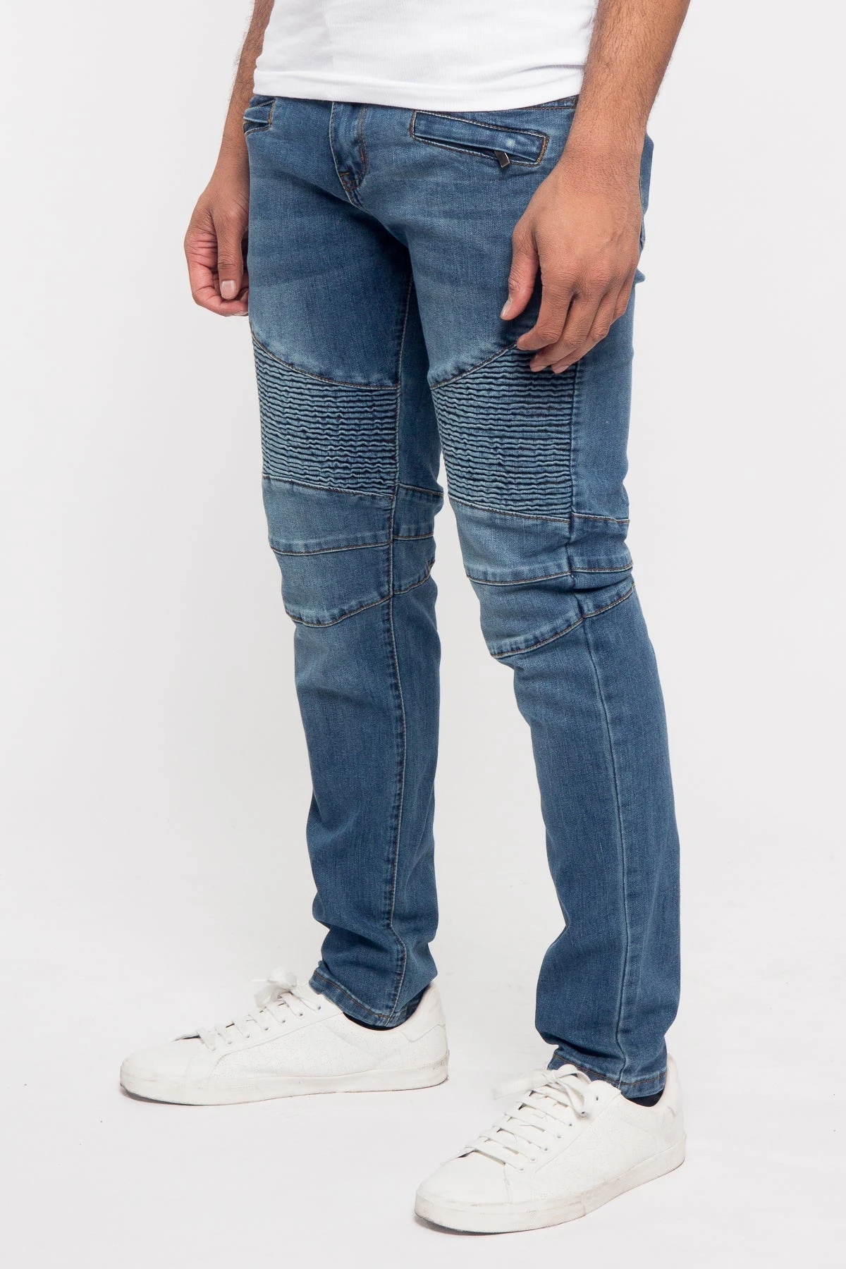 Moto Biker Denim Jeans 5 Moto Biker Denim Jeans - Image 3