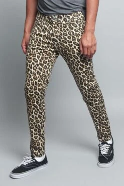Leopard Print Pants -Victorious DL1237 GLD 1