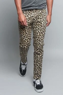 Leopard Print Pants -Victorious DL1237 GLD 4