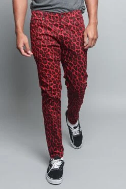 Leopard Print Pants -Victorious DL1237 RED 1