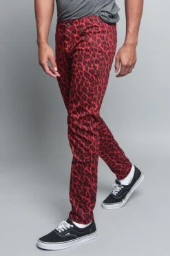 Leopard Print Pants -Victorious DL1237 RED 2