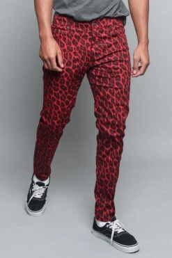 Leopard Print Pants -Victorious DL1237 RED 4