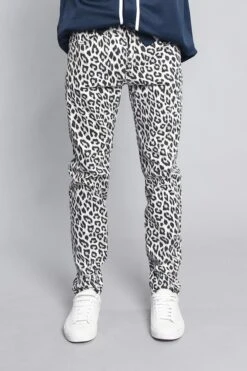 Leopard Print Pants -Victorious DL1237 WHT 1
