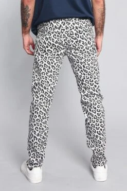 Leopard Print Pants -Victorious DL1237 WHT 3