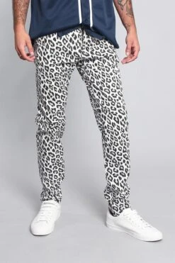 Leopard Print Pants -Victorious DL1237 WHT 4