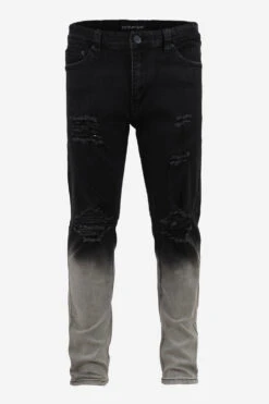 Distressed Dip Dyed Denim Jeans -Victorious DL1257 BLK 1 c90a3def b45a 43d9 a6b5 4885468f3a49