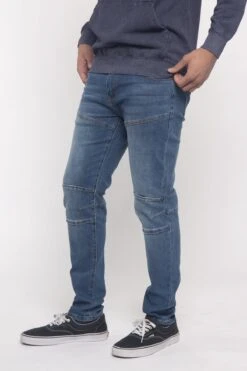 Basic Moto Biker Denim Jeans 18 Basic Moto Biker Denim Jeans -Victorious DL1276 IND 2