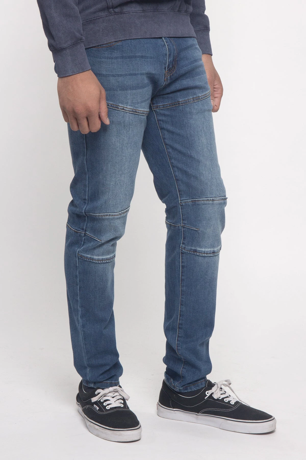 Basic Moto Biker Denim Jeans 11 Basic Moto Biker Denim Jeans - Image 9