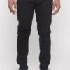 Distressed Colored Moto Jeans -Victorious DL1284 BLK 1