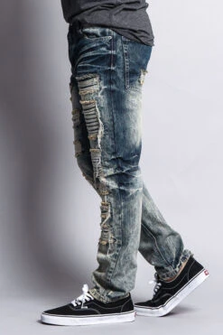 Washed And Distressed Slim Jeans -Victorious DL129 VIN 2