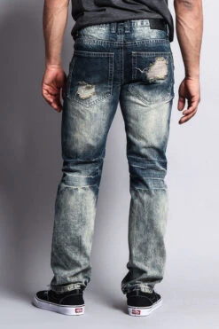 Washed And Distressed Slim Jeans -Victorious DL129 VIN 3