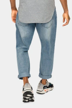 Distressed Cropped Denim Jeans -Victorious DL1354 IND 3