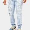 Distressed Paint Splattered Faded Jeans -Victorious DL1361 LTI 1
