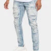 Distressed Patched Super Skinny Jeans -Victorious DL1365 LTI 1