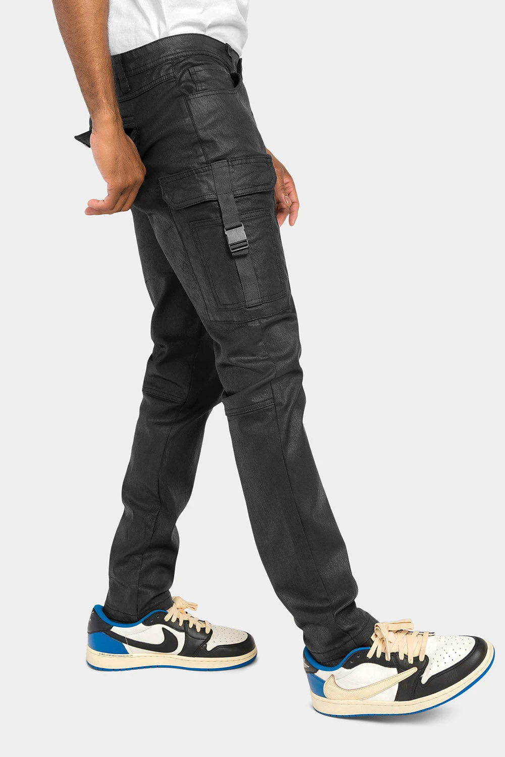 Coated Cargo Knit Denim Jeans 7 Coated Cargo Knit Denim Jeans - Image 5