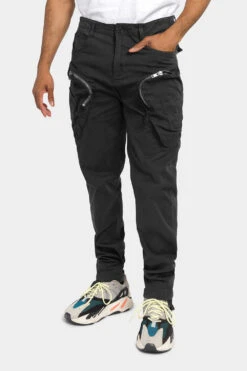 Prewashed Cargo Pants -Victorious DL1402 BLK 1