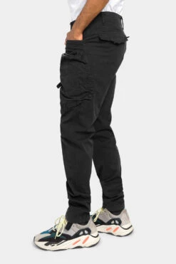 Prewashed Cargo Pants -Victorious DL1402 BLK 2