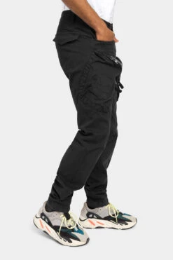 Prewashed Cargo Pants -Victorious DL1402 BLK 4
