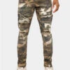 Distressed Biker Camo Jeans -Victorious DL1408 OCM 1