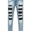 Paint Splatter Rhinestone Denim Jeans -Victorious DL1426 IND FRONT