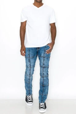 Men's Cut & Sew Blocked Denim Jeans 13 Men's Cut & Sew Blocked Denim Jeans -Victorious DL1446 IND 4
