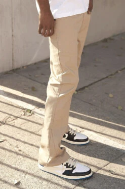 Men's Basic Essential Flared Jeans -Victorious DL1463 KHK 5