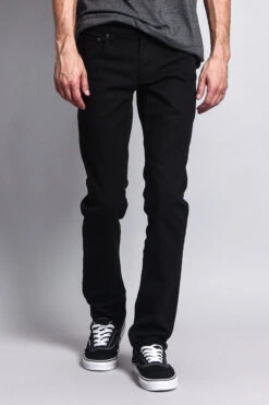 Men's Essential Skinny Fit Colored Jeans (Black) -Victorious DL937 BLK 5
