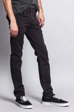 Men's Essential Skinny Fit Colored Jeans (Charcoal) -Victorious DL937 CHC 4