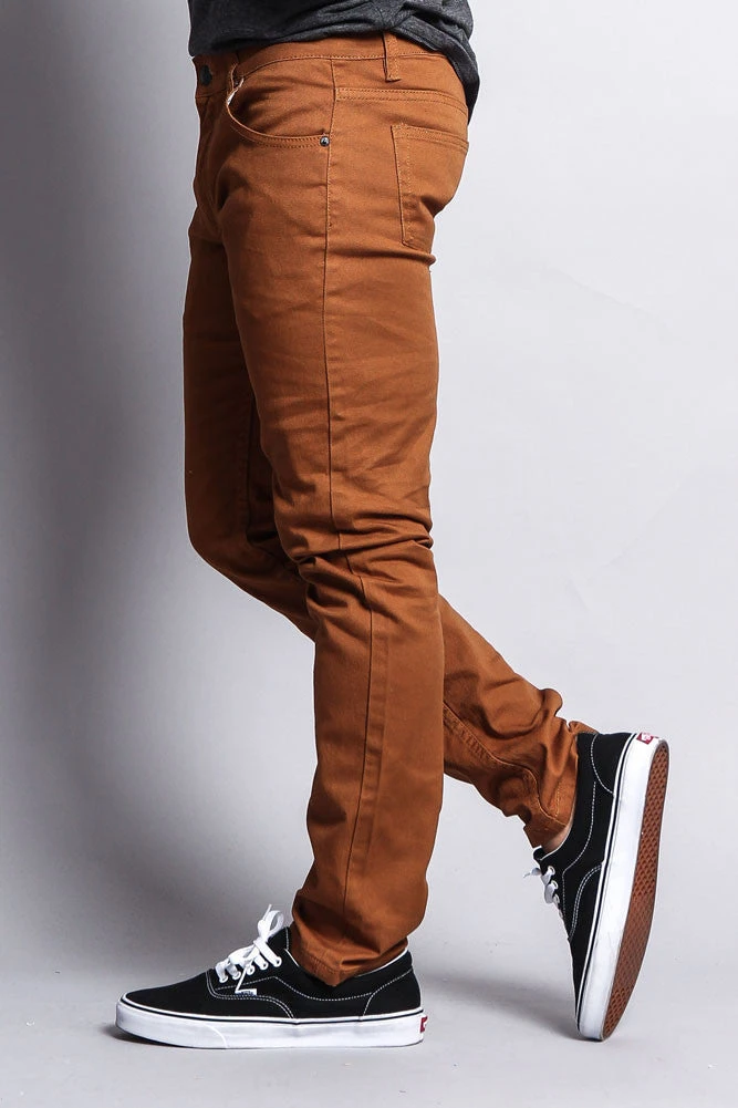 Men's Essential Skinny Fit Colored Jeans (Dark Wheat) 7 Men's Essential Skinny Fit Colored Jeans (Dark Wheat) - Image 5