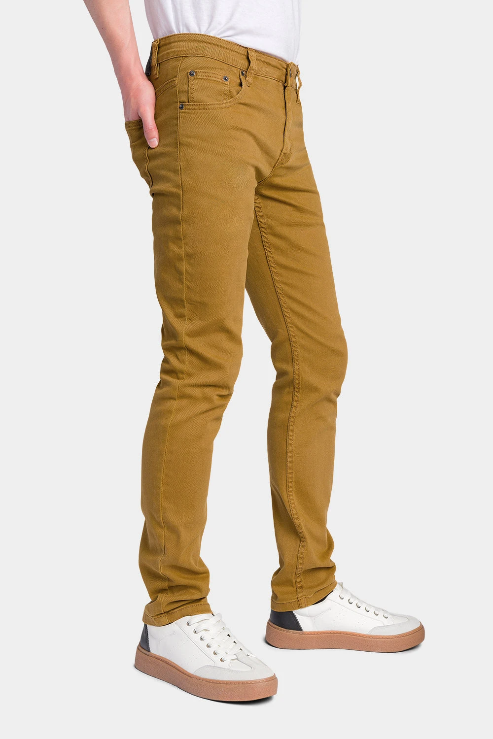 Men's Essential Skinny Fit Colored Jeans (Dark Wheat) 4 Men's Essential Skinny Fit Colored Jeans (Dark Wheat) - Image 2