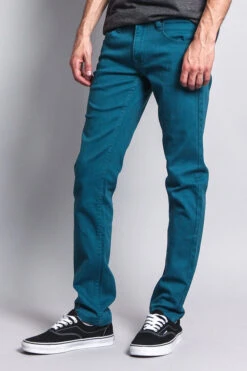Men's Essential Skinny Fit Colored Jeans (Devil Blue) -Victorious DL937 DVB 2